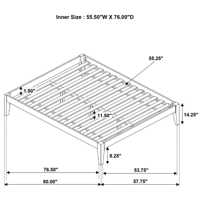 Hounslow Full Universal Platform Bed Cappuccino
