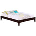 CoasterEssence Hounslow Eastern King platform bed in cappuccino finish, featuring a modern furniture design with a sturdy frame.