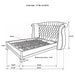 White Barzini 5-piece Eastern King bedroom set by CoasterEveryday with a bed frame, nightstands, and matching dresser.