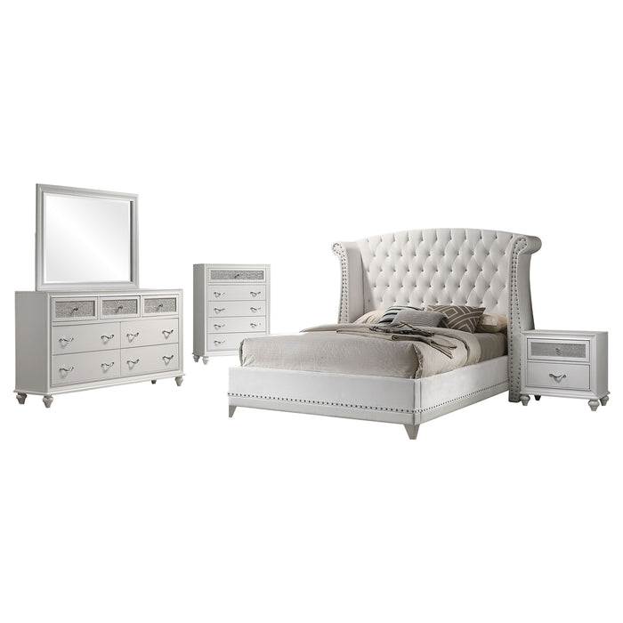Barzini 5-piece California King Bedroom Set White