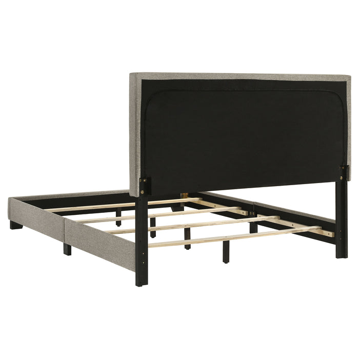 Dorian Fabric Upholstered Full Panel Bed Taupe