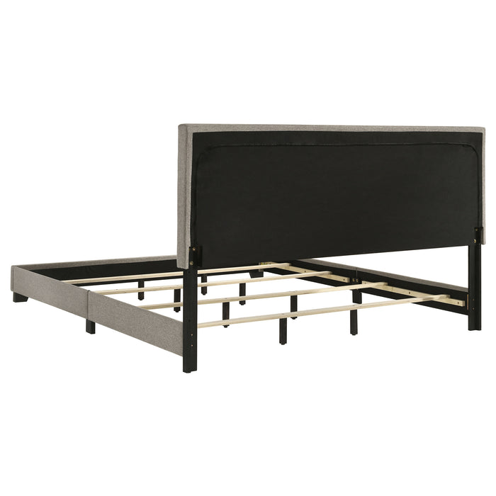 Dorian Fabric Upholstered California King Panel Bed Taupe