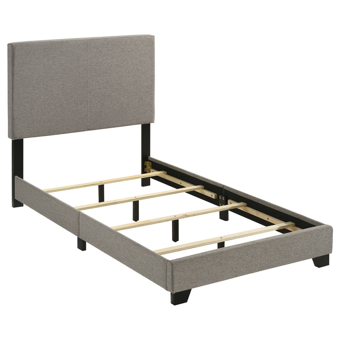 Dorian Fabric Upholstered Twin Panel Bed Taupe