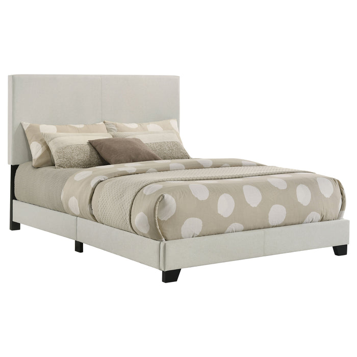 Dorian Fabric Upholstered Full Panel Bed Cream