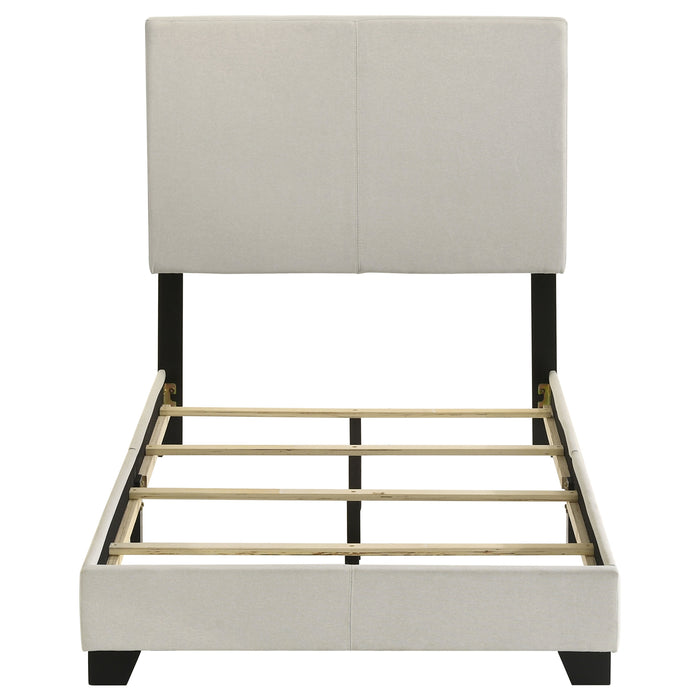 Dorian Fabric Upholstered Twin Panel Bed Cream