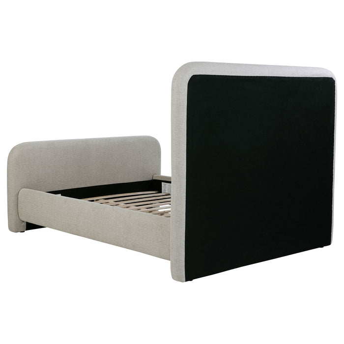 Wren Upholstered Queen Panel Bed Grey