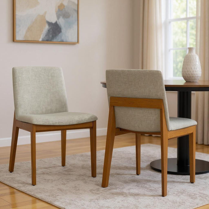 Dining Parsons Chairs (Set of 2) - Natural / Walnut