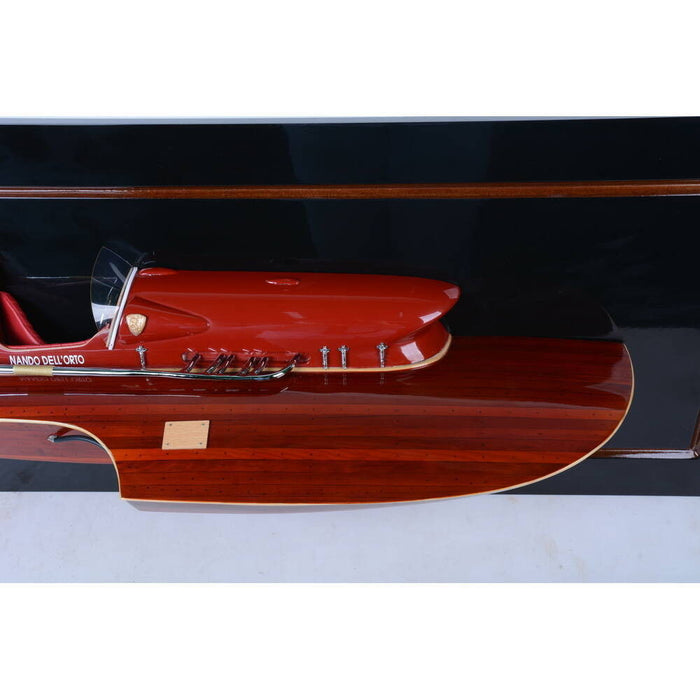 Hand Painted Model Boat (624601) - Red