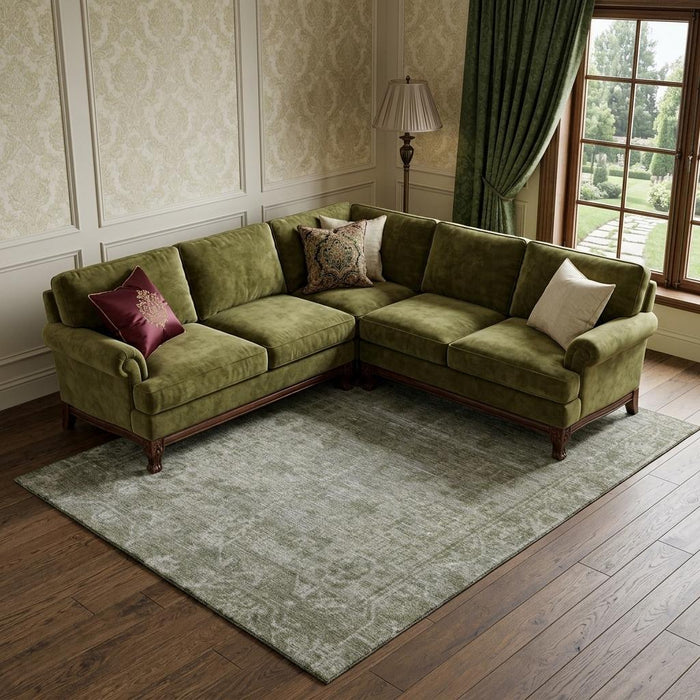 10' X 14' Oriental Washable Area Rug With UV Protection (691974) - Taupe / Beige