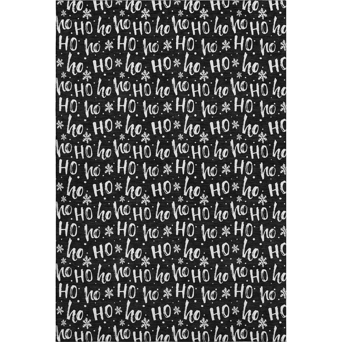 10' X 14' Abstract Geometric Washable Area Rug With UV Protection (701792) - Black / Ivory