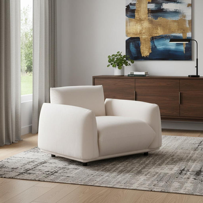 Velvet Arm Chair - White