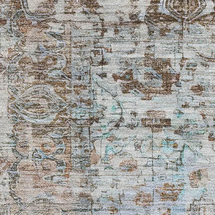 10' X 14' Oriental Washable Area Rug With UV Protection (700289) - Rust / Beige