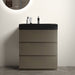 Giga Alice bathroom vanity with integrated sink, large storage, freestanding design, modern style, and one-piece sink basin.