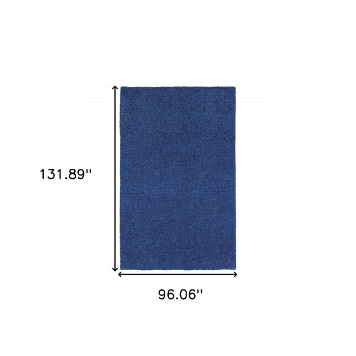 8' x 11' Shag Tufted Handmade Stain Resistant Area Rug - Deep Blue
