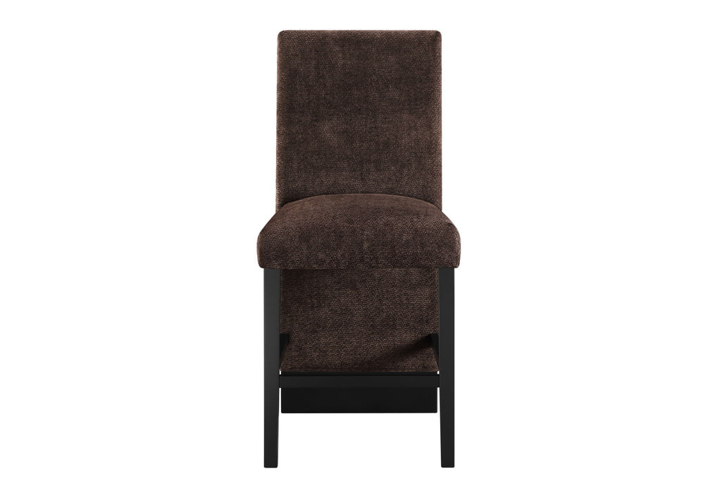 D12BT - 5 Piece Dining Room Set (Bar Table And 4 Bar Stools) - Black / Brown / White