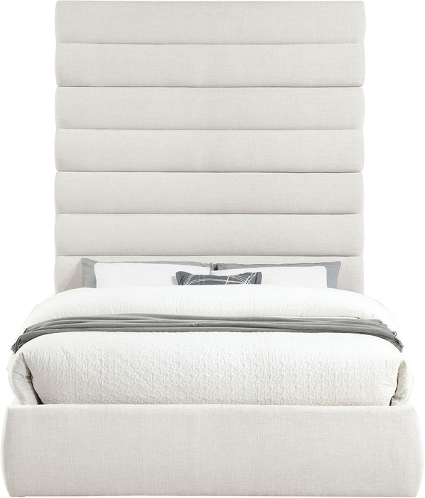 Adam - Linen Fabric Bed With 89" Headboard