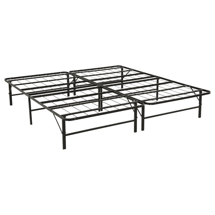 Kramer Eastern King Folding Metal Platform Bed Frame Black