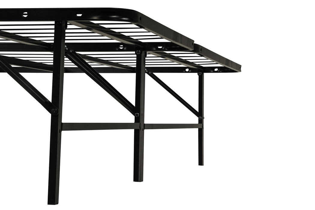 Kramer Eastern King Folding Metal Platform Bed Frame Black