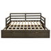 Grey Sorrento 2-drawer Twin XL daybed with extension trundle from CoasterEssence, showcasing its modern furniture design and storage drawers.