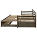 Grey Sorrento 2-drawer Twin XL daybed with extension trundle and storage drawers, made by CoasterEssence furniture.