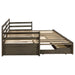 Grey Sorrento twin XL daybed with two drawers and extension trundle, made by CoasterEssence, shown with mattress and bedding.