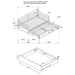 Gray Sorrento 2-drawer Twin XL daybed with extension trundle and storage drawers, made by CoasterEssence furniture.