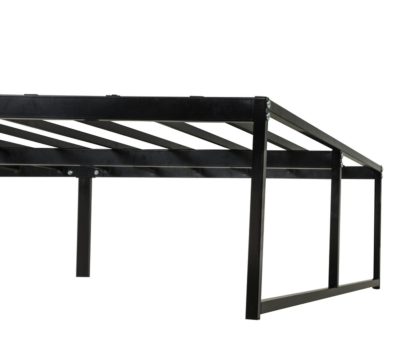 Gates Eastern King Heavy-Gauge Metal Platform Bed Frame Black