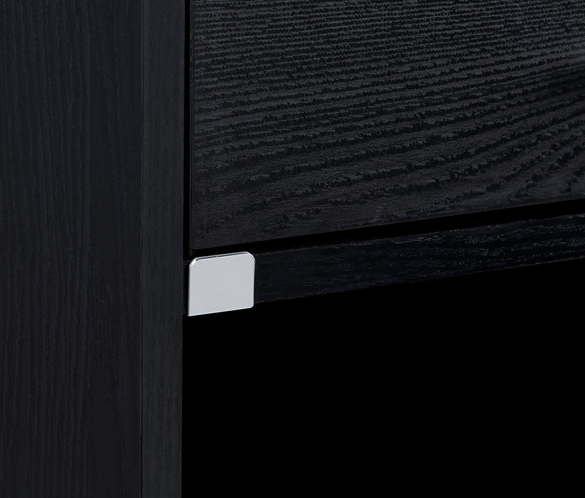 Fabre 1-drawer Extendable Top Nightstand Bedside Table Black Ash