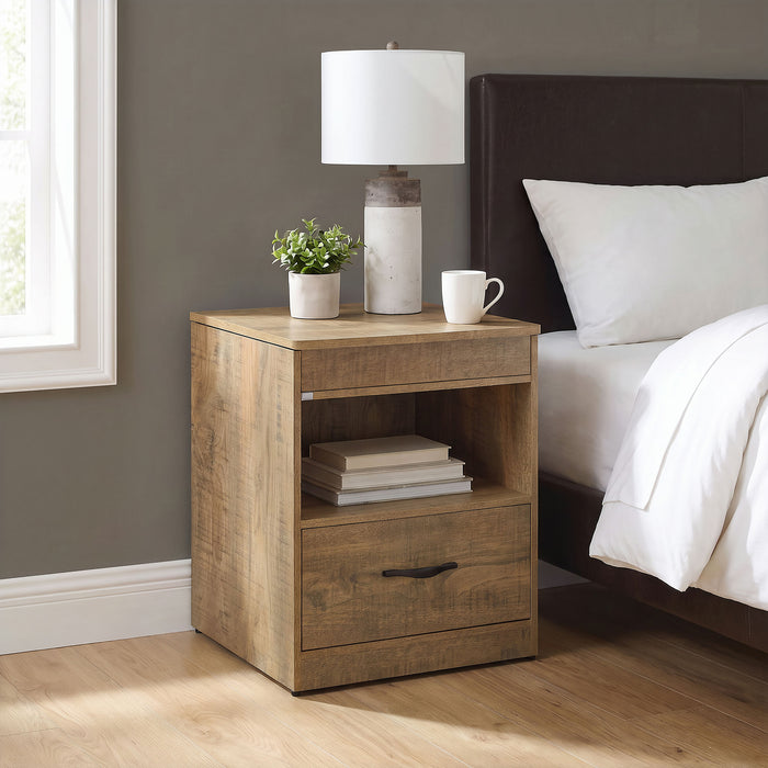 Fabre 1-drawer Extendable Top Nightstand Bedside Table Mango