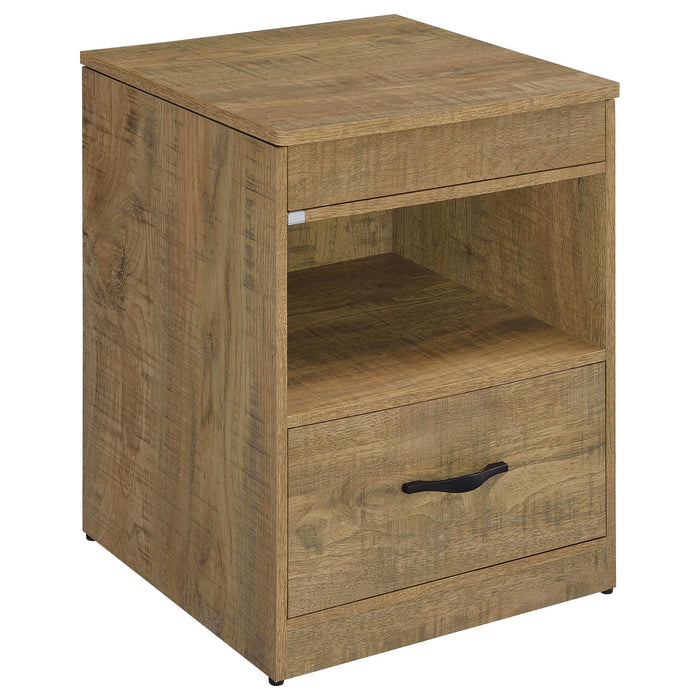 Fabre 1-drawer Extendable Top Nightstand Bedside Table Mango