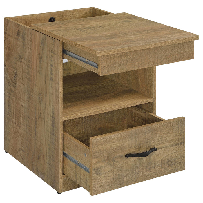 Fabre 1-drawer Extendable Top Nightstand Bedside Table Mango