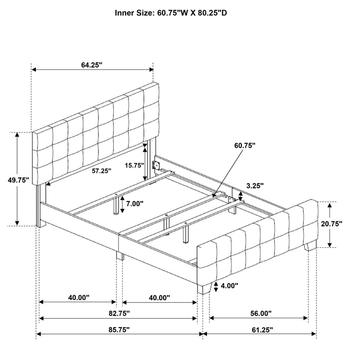 Fairfield Upholstered Queen Panel Bed Beige