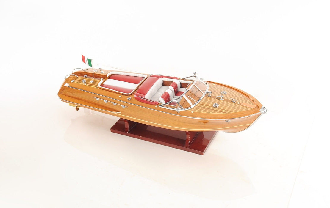 Hand Painted Riva Aqurama Medium Speedboat Model Boat - Brown