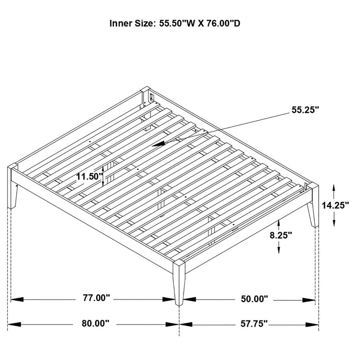 Hounslow Full Universal Platform Bed White