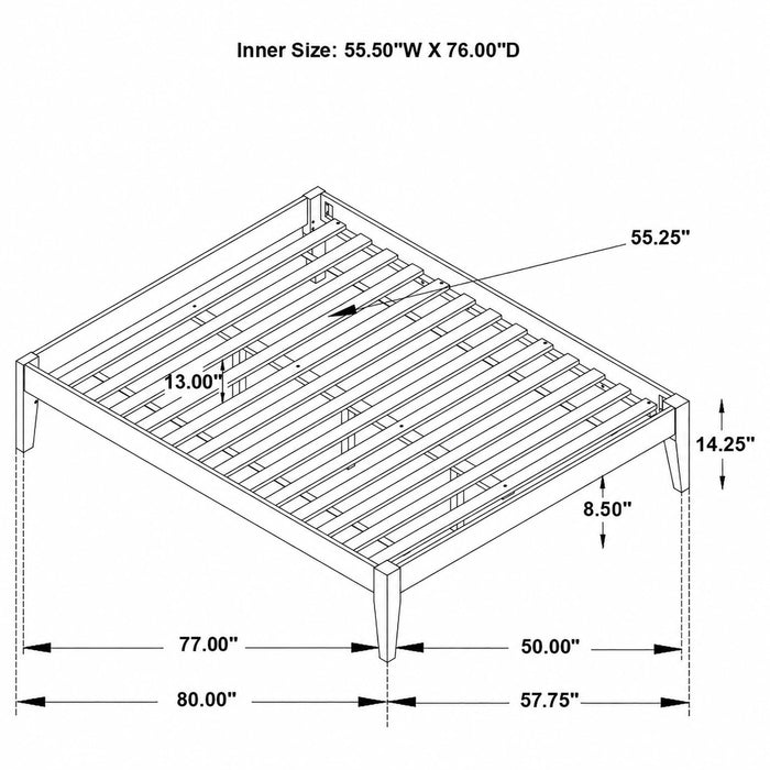 Hounslow Full Universal Platform Bed White