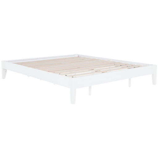 White CoasterEveryday Hounslow Eastern King universal platform bed with a sleek, modern design and sturdy frame.