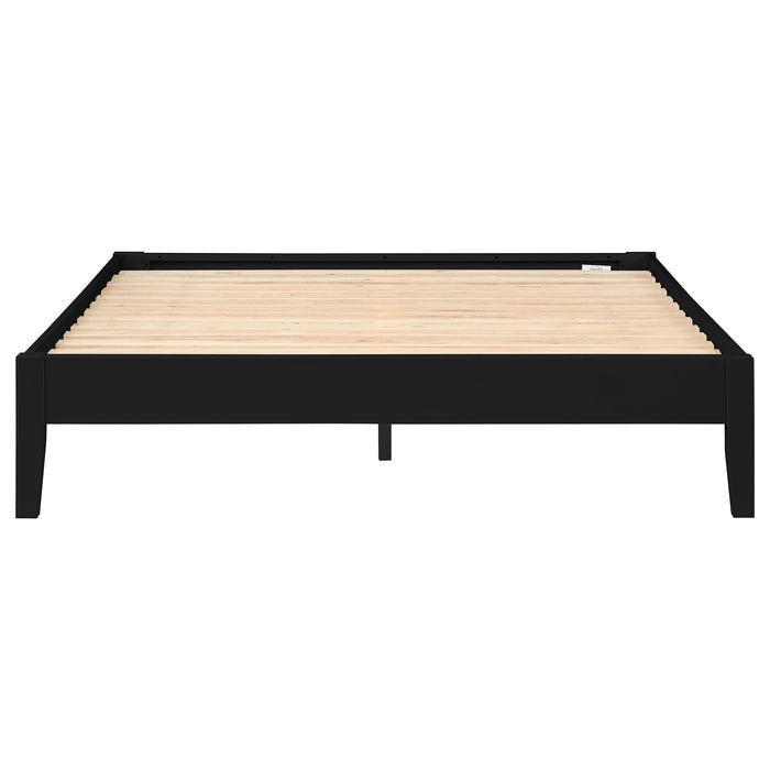 Black Hounslow Queen Universal Platform Bed by CoasterEveryday with a sleek modern design and sturdy frame.