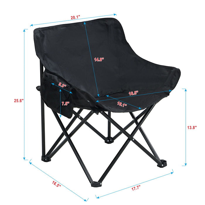 Giga outdoor camping chair set with two portable folding chairs, durable steel frames and comfortable seating for outdoor use