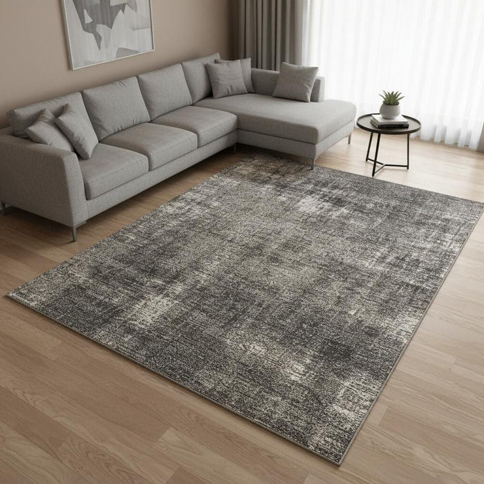 7' X 10' Abstract Area Rug (661303) - Gray / Off White