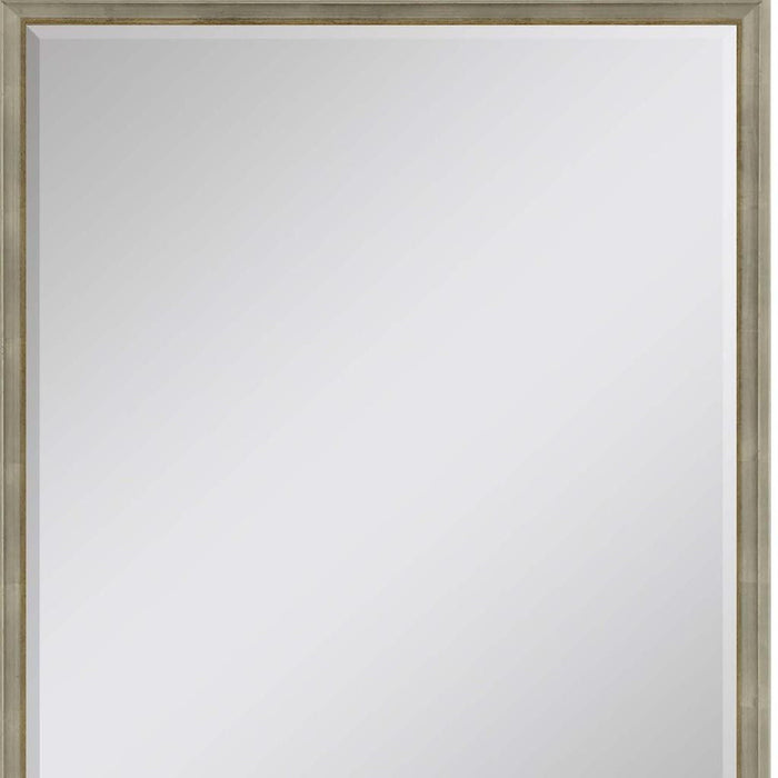 42" Wood Accent Mirror - Silver