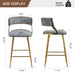 Set of two Giga counter height bar stools with powder-coated bases and footrests, featuring sleek, modern design.