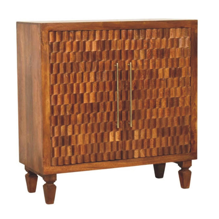 Round Accent Cabinet With Single Door (738391) - Brown