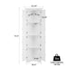 Giga tall storage cabinet with doors and four shelves, modern accent cabinet suitable for living room, kitchen, office, or bedroom