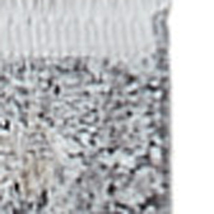 12' Abstract Power Loom Worn Faded Runner Rug - Gray And Silver