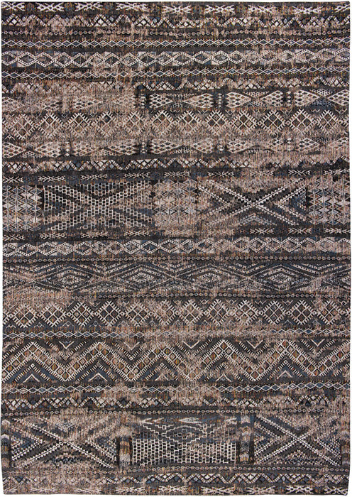 7' x 9' Oriental Non Skid Area Rug - Gray And Beige