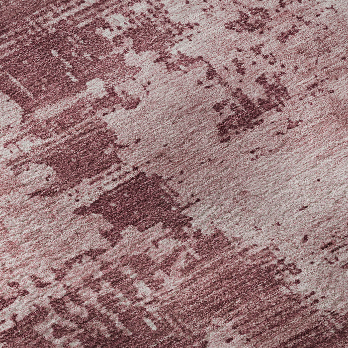 10' X 14' Abstract Washable Area Rug With UV Protection (683177) - Blush / Mauve
