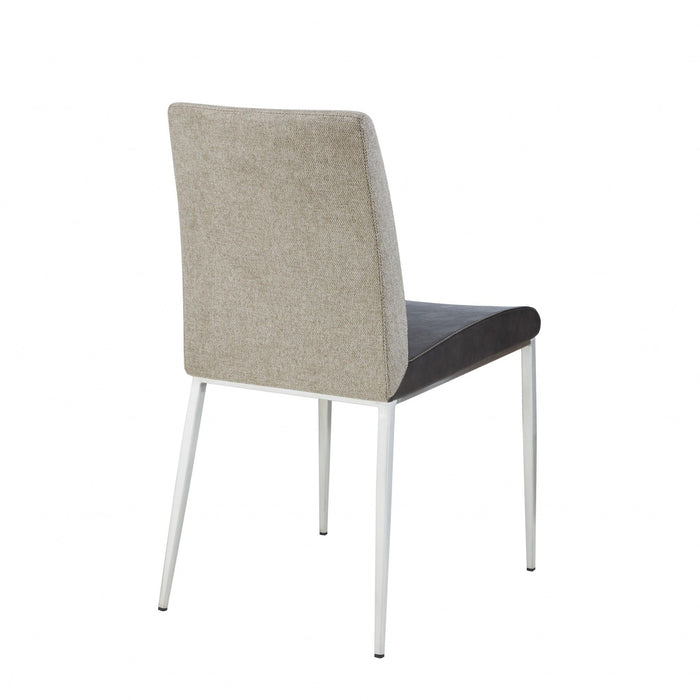 Upholstered Fabric Dining Room Side Chairs (Set of 2) - Light Gray
