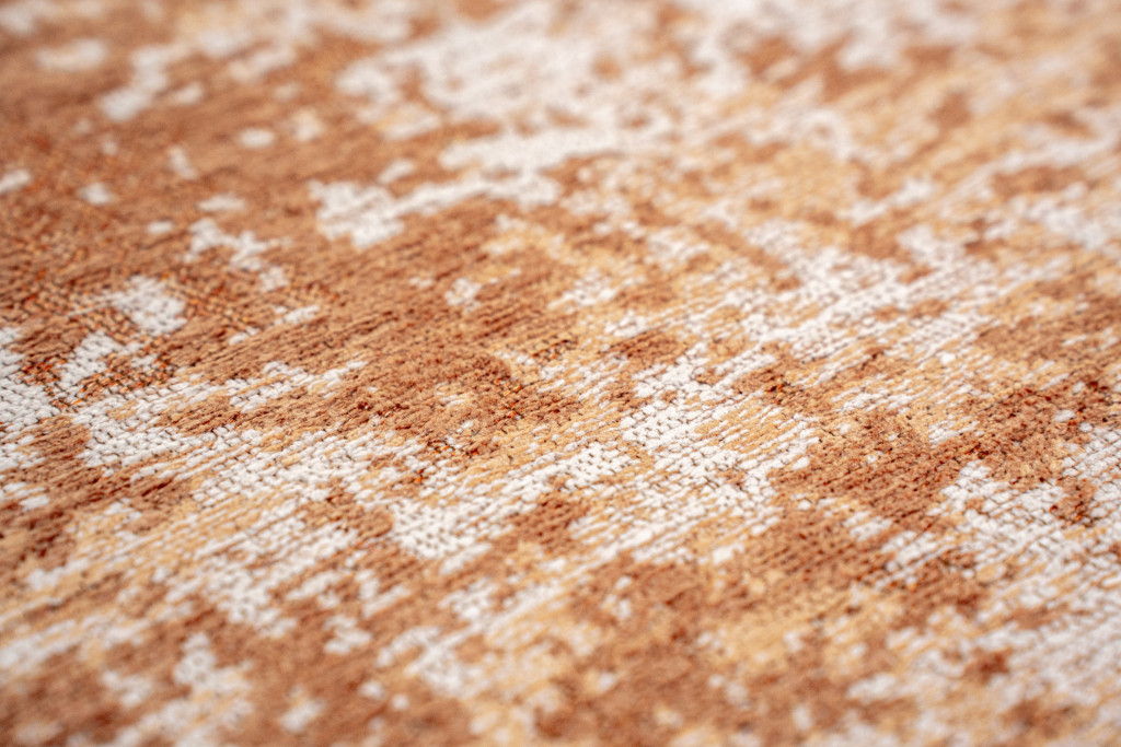 7' X 9' Abstract Washable Area Rug With UV Protection (609886) - Orange / White