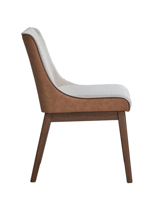 Upholstered Velvet Dining Side Chairs (Set of 2) - White