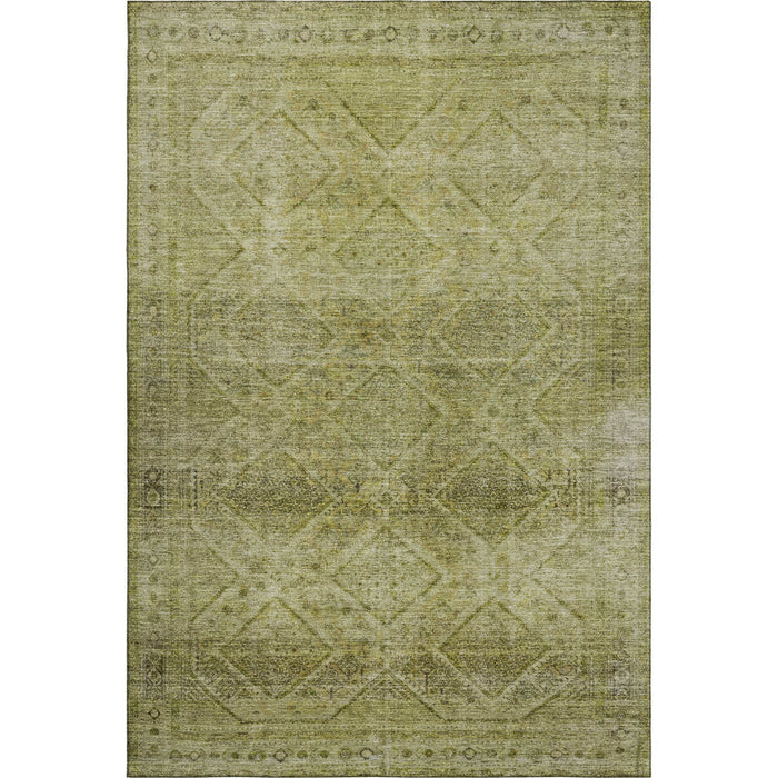 10' X 14' Geometric Washable Area Rug With UV Protection (716737) - Sage / Beige
